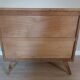 Commode bois et rotin vintage années 50