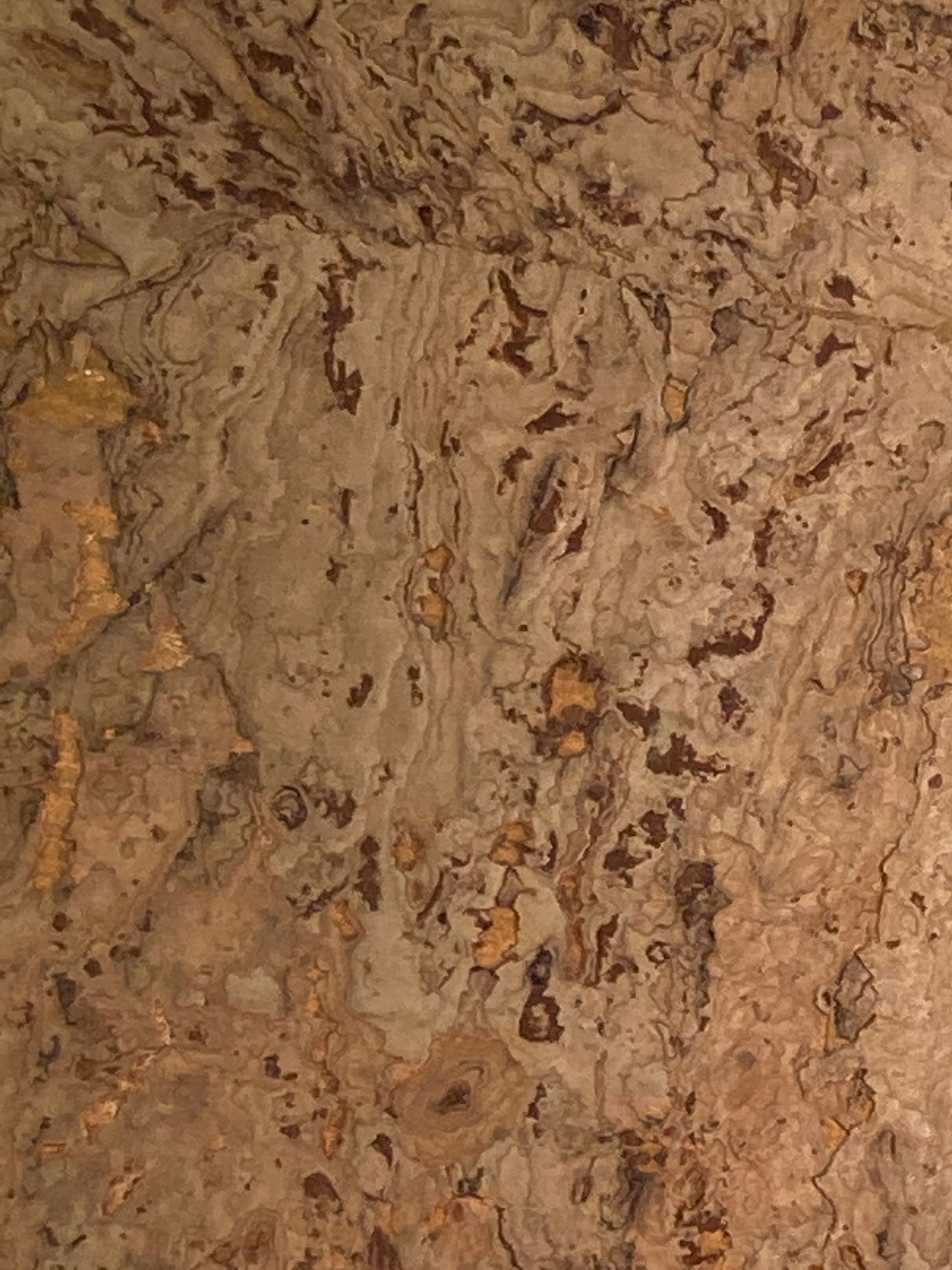 Cork and glass midcentury German desk or table lamp