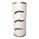 Beige Varnished Metal and Brass Umbrella Stand Attr. to Fornasetti