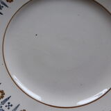 Flat serving dish on a pedestal in St Amand porcelain