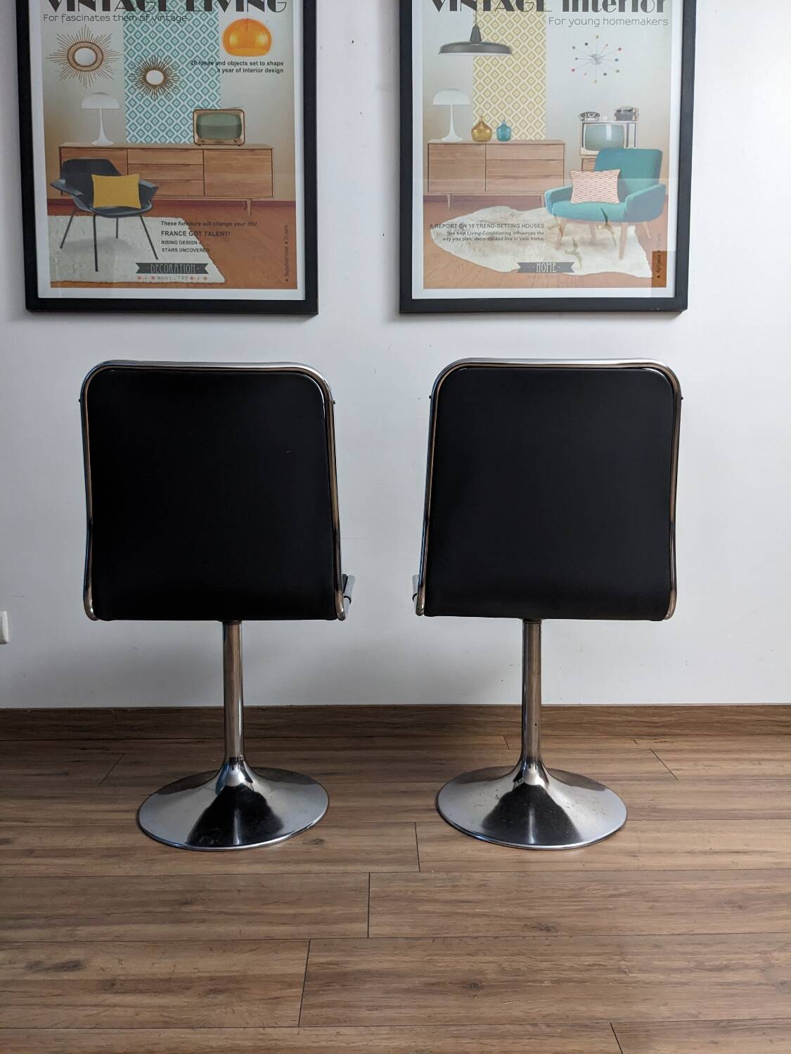 4 vintage swivel chairs