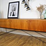 Scandinavian teak and metal sideboard