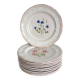 10 large pierre motton plates for gien circa 1930