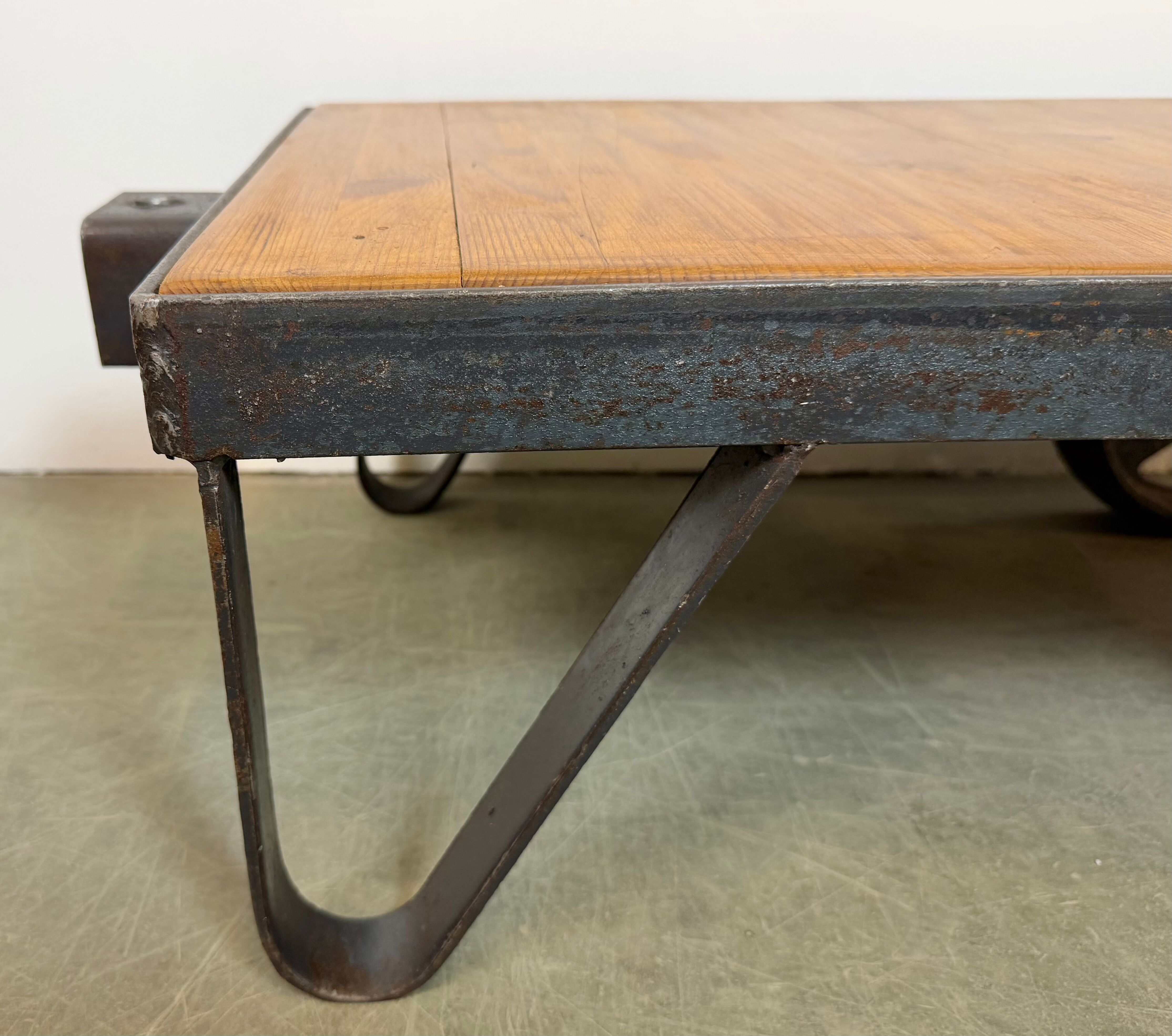 Black Industrial Coffee Table Cart, 1960s
