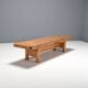 Grand Banc/Table en Pin Massif par les Architectes Friis & Moltke Nielsen, 1978