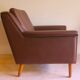 Danish mid century lounge chair in leather, 1960s