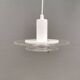 Small Space Age hanging lamp made of plexiglass. Denmark 1980s