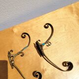 Pair of antique gilt bronze coat hooks