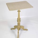 Original Painted Column Table Made In Grey & Yellowish Colors From 1840s