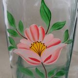 Glass carafe with floral pattern
