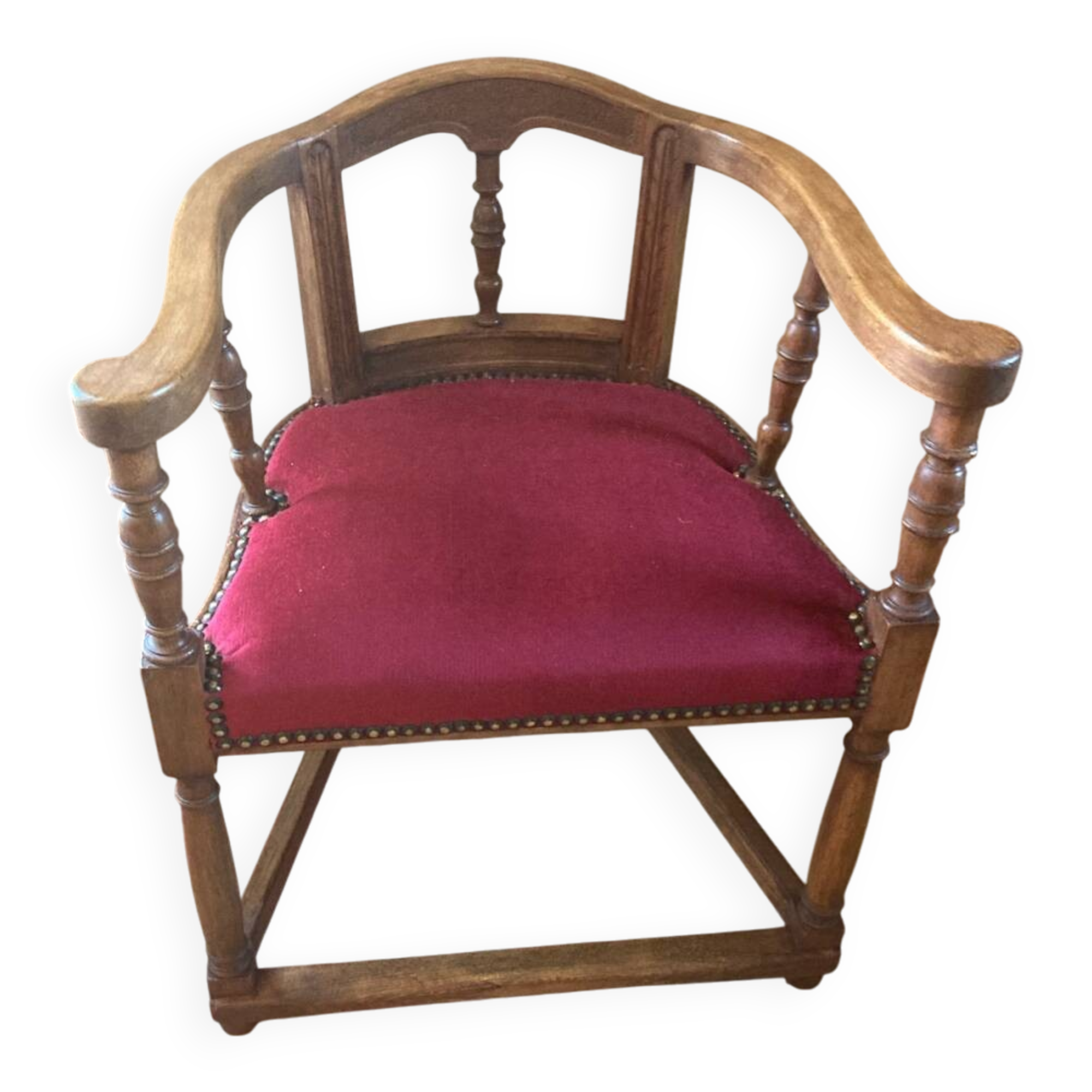 Burgundy church chair