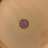 Complete old service in green and gold Limoges porcelain.