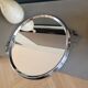 Vintage silver metal mirror tray