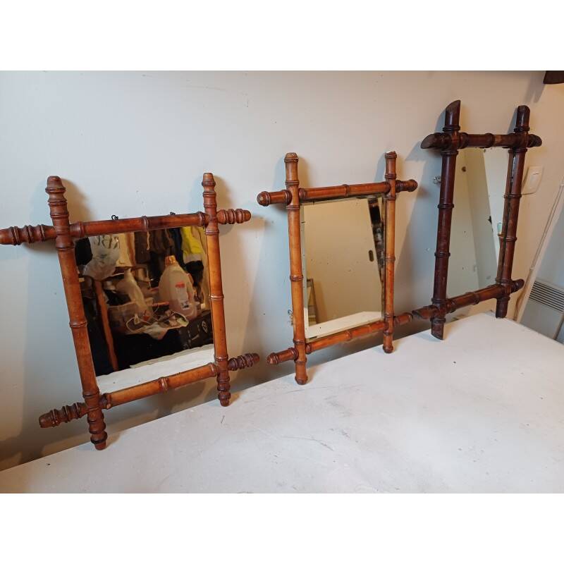 3 rattan mirrors