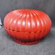 old Chinese wooden candy box red lacquer in good condition