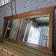 Miroir XXL biseauté en chêne, 210cm de L