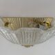 Pair of vintage pressed molded wall sconces, Murano glass, Italy, 1980
