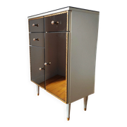 Vintage Italian chest of drawers 1970 in mirrored glass