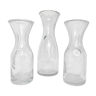 Lot of three glass carafes