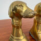 Dog bookends, solid brass, 1970s.