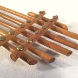 Mirror vintage rattan guitar - 70s - 76x37cm