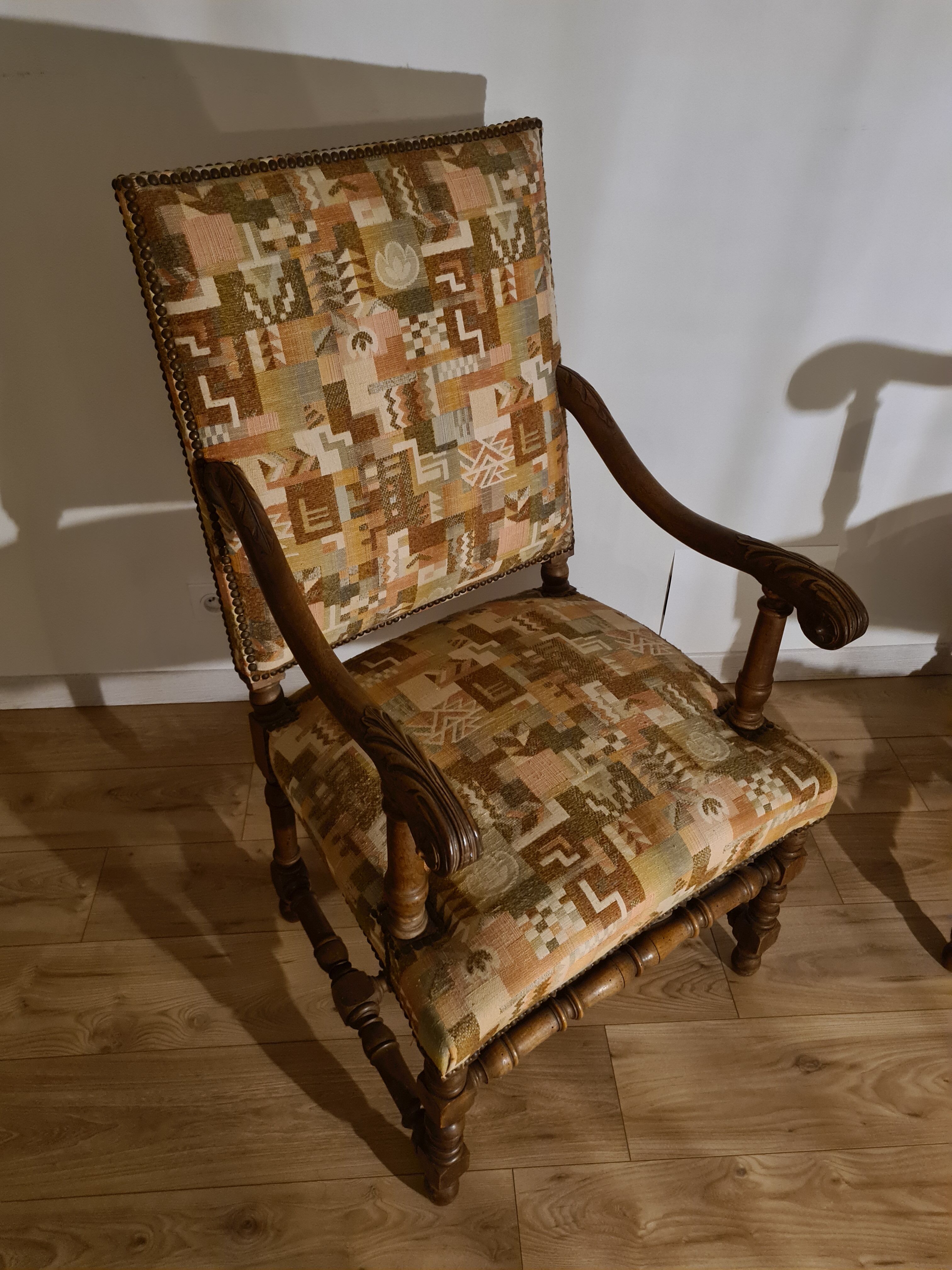 Pair of Louis XIII armchairs