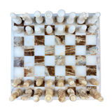 Jeu d’échecs en onyx – Plateau et pièces en pierre naturelle