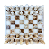 Onyx chess set – Board and pieces made of natural stone