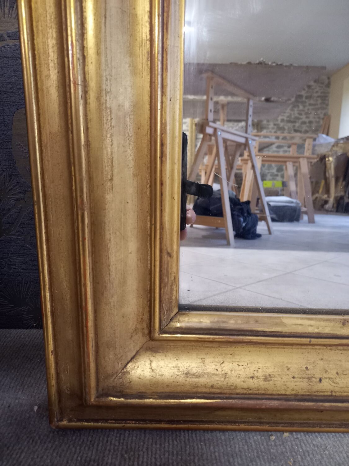 Miroir époque Louis Philippe 1m18 x 91cm