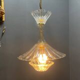 Vintage Crystal Pendant Light by Caldier, Italy, 1970s