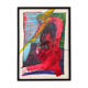 Vintage illustration by the Swiss artist Frédéric Schütz, signed FS 88, 1988, under frame
