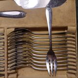 Housewife of fish cutlery in stainless steel Art Deco