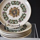 6 cheese plates in earthenware from Gien in good condition.