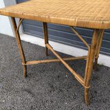Rattan side table