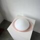 Pink glass wall lamp 1970s Gamma