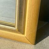 Wooden mirror, smooth and gilded