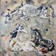 Painting Pierre Catton (1903) "The dance of the horses" HSP cf. B. Buffet + frame