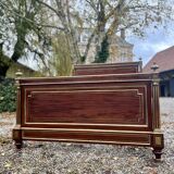 Magnificent Louis XVI style flamed mahogany bed Attributed to Gervais-maximilien Durand