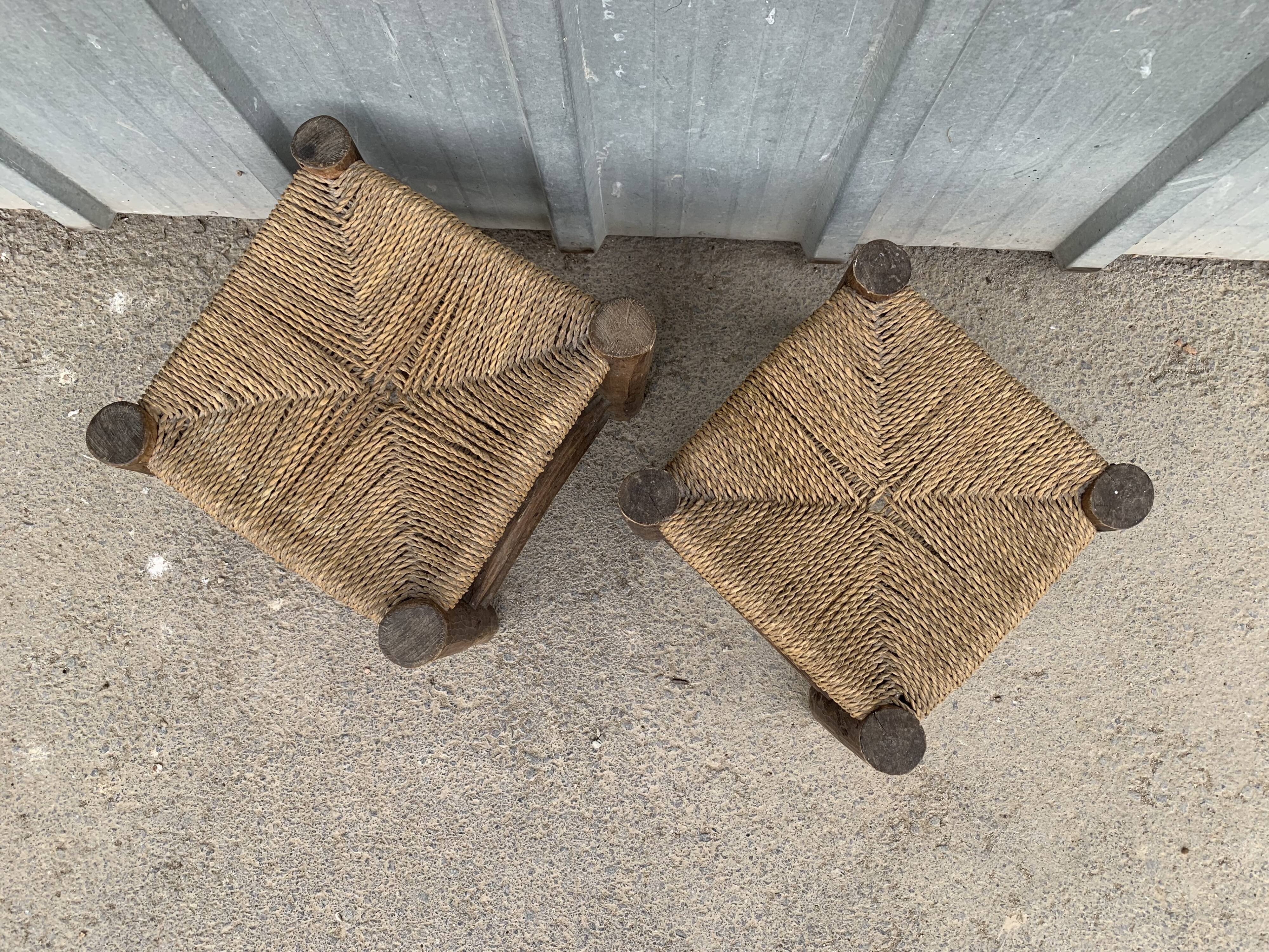 Set of 2 antique stools