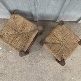 Set of 2 antique stools