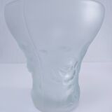 Josef Inwald glass vase with rose decoration H. 20 cm