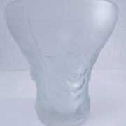 Josef Inwald glass vase with rose decoration H. 20 cm