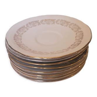 8 assiettes mignardises porcelaine vintage