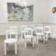 Suite de chaises vintage blanc cassé