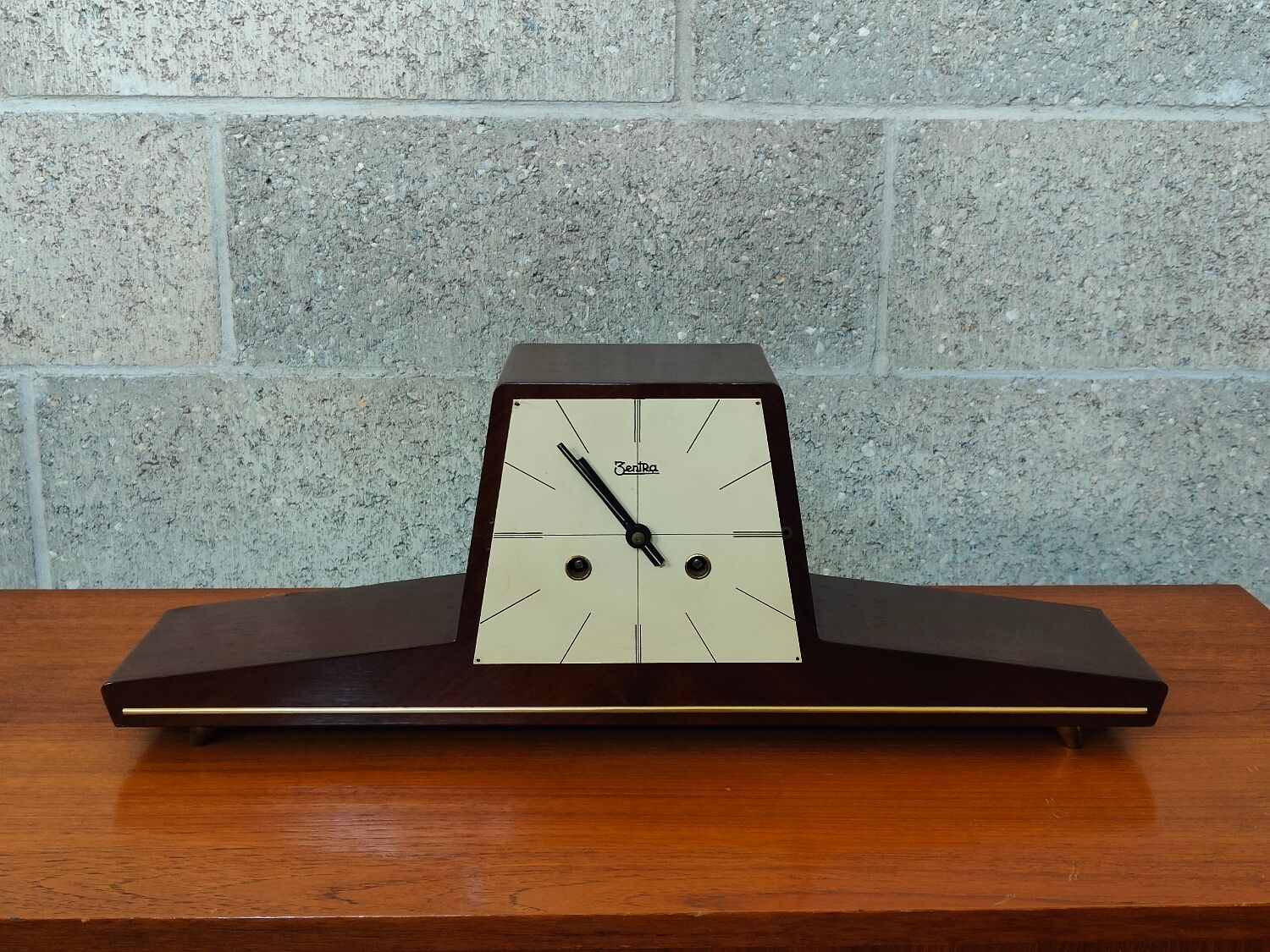 Zentra chimney clock year 50 teak