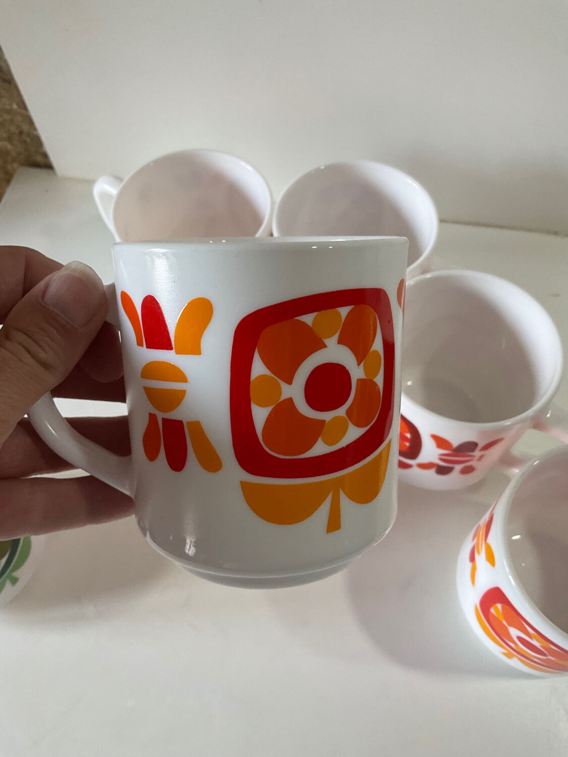 Mug cups mobil arcopal vintage