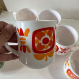 Mug cups mobil arcopal vintage