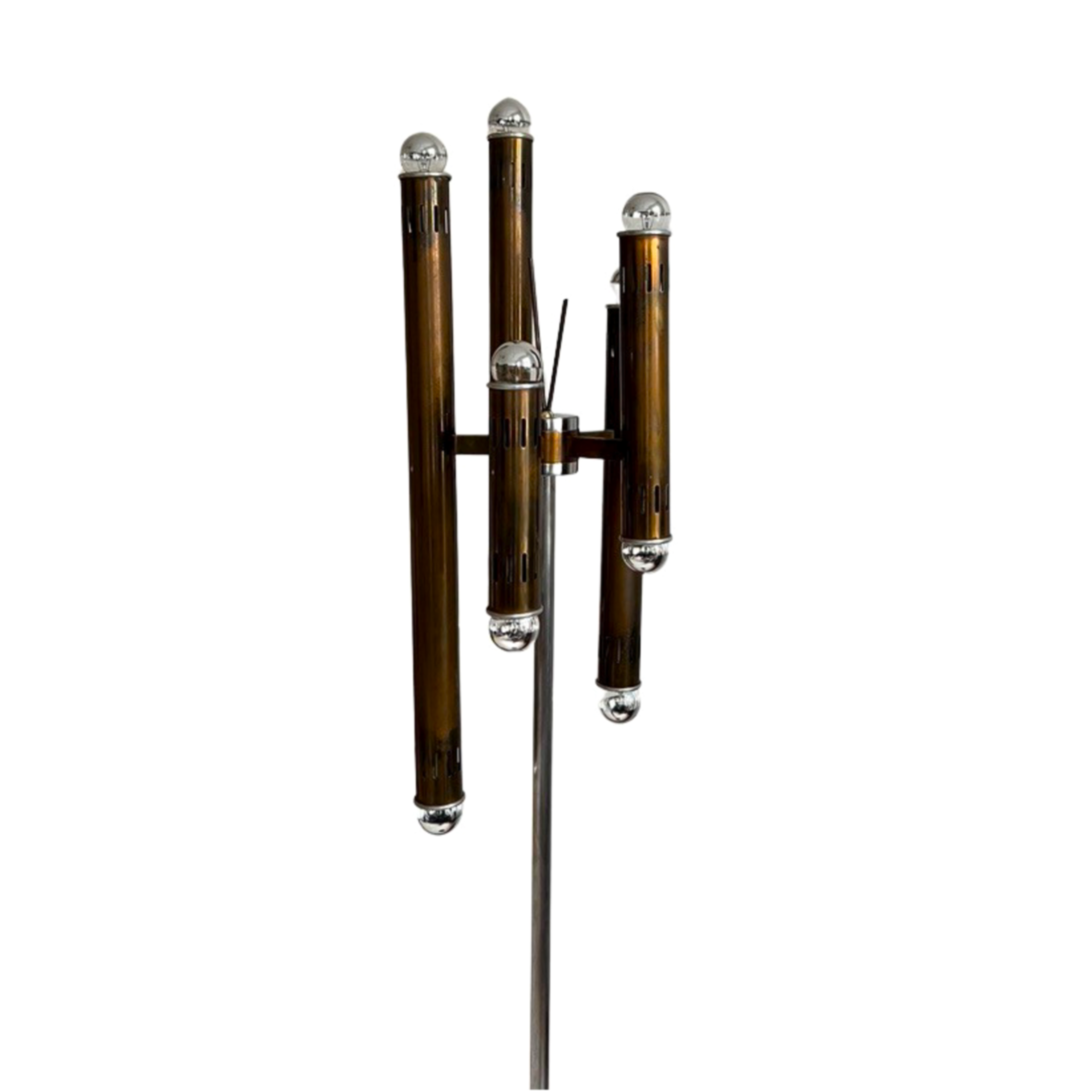 BRASS FLOOR LAMP FROM THE COMPANY LAMPERTI, ITALY 1960