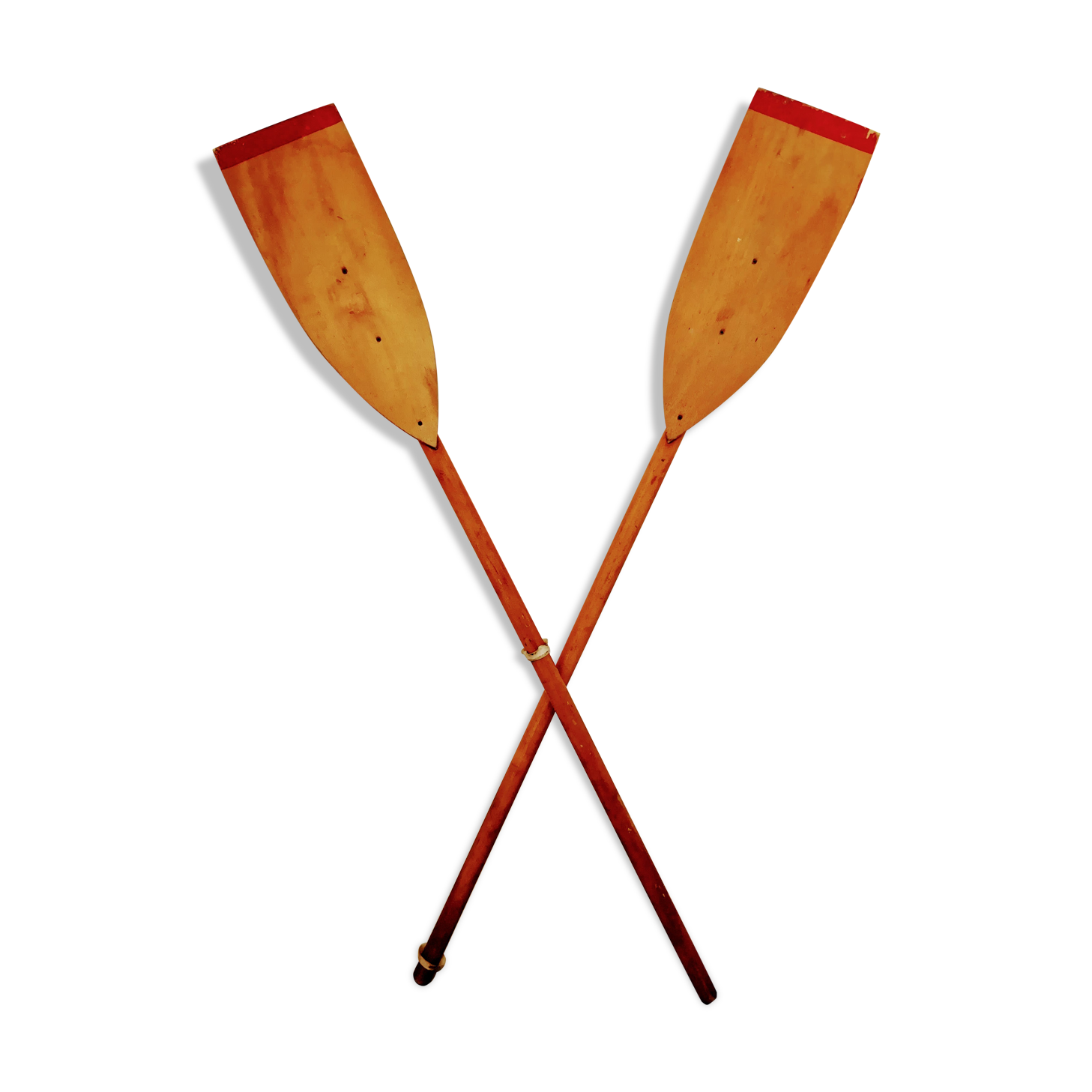Pair of old wooden oars