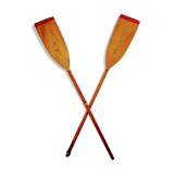 Pair of old wooden oars